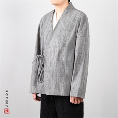 风男装新款炒色新中式改良汉服男士道袍C236P80，男装民族服装，钱塘802