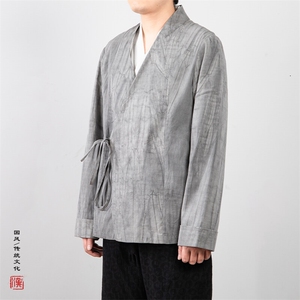风男装新款炒色新中式改良汉服男士道袍C236P80图片
