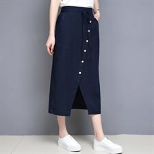 棉麻短裤纯色文艺半身裙2025年夏季显瘦休闲时尚潮流高腰薄，女装半身裙，风姿绰