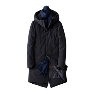冬季中长款羽绒服连帽大衣加厚外套男青年男装衣服新款DS237T图片