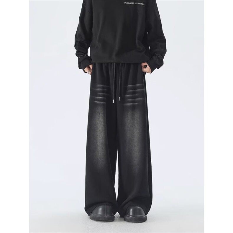 1014-1-AK203-p58-秋季新款宽松直筒长裤美式重磅休闲卫裤，男装休闲裤，星座1014-1