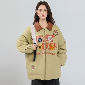 A482-P105 美式复古春秋款灯芯绒翻领加厚飞行员夹克情侣工装外套图片