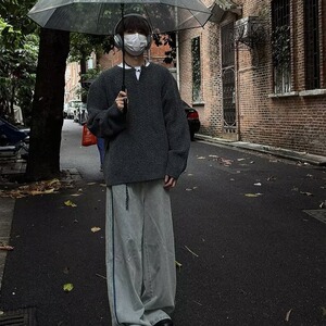 时尚潮流气质新款流行原宿宽松休闲慵懒麻花纹毛衣文艺日系DMY83图片