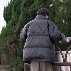 2024机车潮流ins港风宽松美式重磅羽绒棉服PU皮AA170-M850-TP75，男装棉衣，电商A170