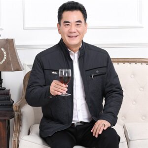 511/P70长年款！ 爸爸立领外套夹克衫休闲商务薄款老年外套男图片