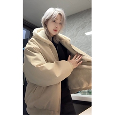 座山雕羊羔绒外套男女情侣冬季棉服加绒加厚连帽棉衣MF3677-特P98，男装棉衣，电商B295
