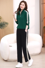 2023年春季新款运动休闲套装女小个子韩版时尚卫衣两件套装裤子棉，女装套装/套裙，简韵佳