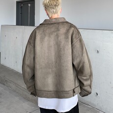 美式复古麂皮短款夹克外套男HY680P90，男装夹克，星座1116-2