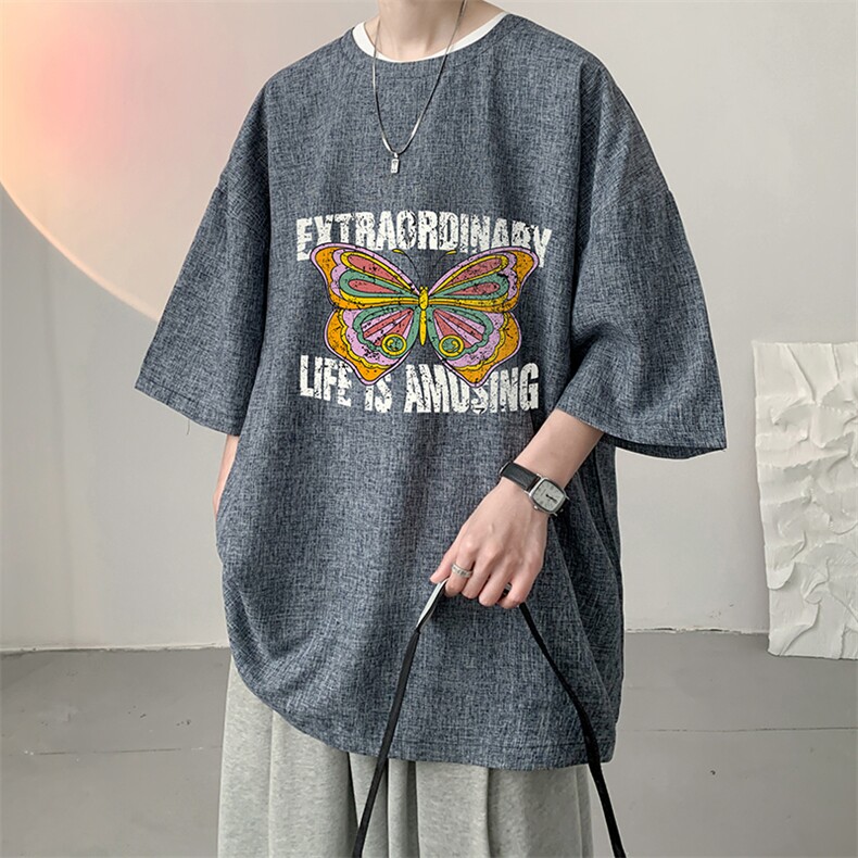 风复古亚麻短袖男棉麻t恤男半袖ZT71366-P35,男装T恤,电商A040