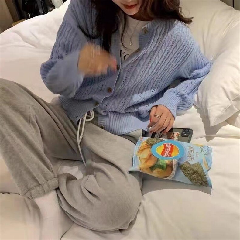 现货～2021春季时髦小开衫，女装，LMNC