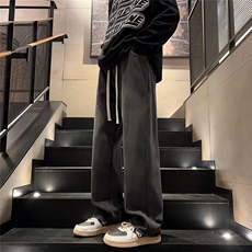 牛仔裤男款秋冬款男生裤子潮牌男裤加绒男士复古直筒裤NK8063，男装牛仔裤，星座1116A（原606A-3）