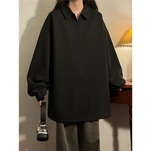 美式亨利领T恤春装新品宽松打底衫中性卫衣上衣情侣外套女108-P35,女装卫衣/绒衫,电商C213(原B265)