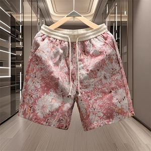 数据复古印花满印简约休闲夏季沙滩cleanfit短裤 DK2531 P25图片