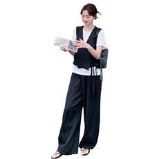 2026年夏季休闲风女三件套，女装套装/套裙，秀美人生