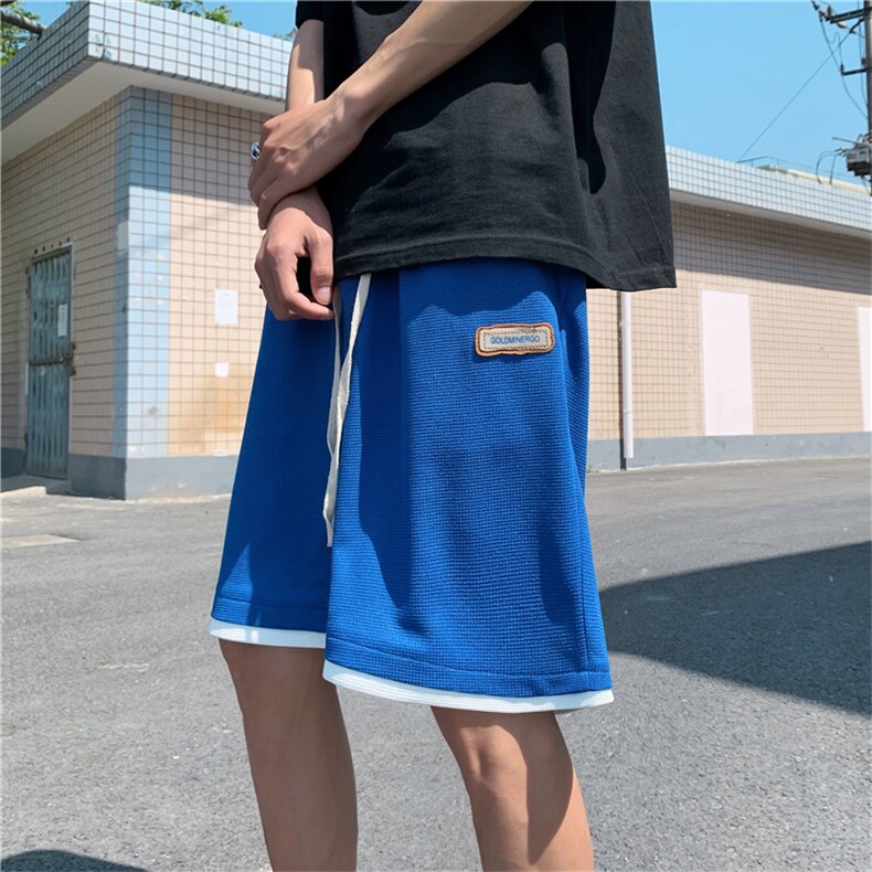 现货华夫格短裤男夏季美式宽松五分裤高街嘻哈运动裤K3134-P22,男装休闲裤,星座512-2