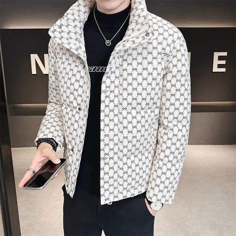 店主风冬季字母立领羽绒服男保暖外套标50绒B328-9901-P185,男装羽绒服,电商B328