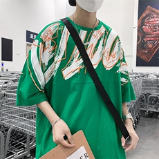 2023主推夏季新款宽松大码潮流短袖T恤男五分半袖TX016-P38，男装T恤，电商A042
