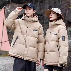 标85%白鸭绒羽绒服短款连帽时尚情侣装加厚保暖外套P280图片