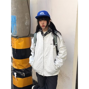 原宿日系ins简约流行文艺气质时尚潮流高品质开衫卫衣新款慵懒,搭配长衫气质感max图片