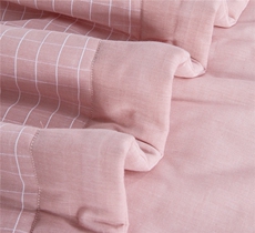 新款休闲色织竹炭冬被，被套/被芯，一起卖家纺