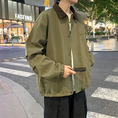 美式复古翻领外套男士秋季新款休闲高端行政夹克JK02560-P88，男装夹克，星座308B-2