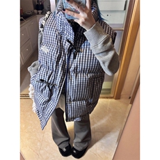 【有货】JK948CC-P75格子马甲棉服男女加厚保暖背心外套，男装背心/马甲，星座1007（原301D）