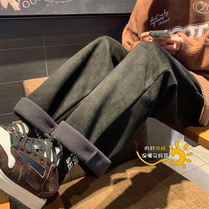 XZ616 冬季新款麂皮绒加绒加厚羊羔绒休闲裤 TY445 P65控78图片