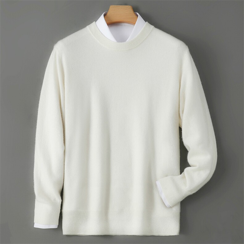 2025年秋季圆领青春流行简约休闲时尚，男装羊绒套衫，飞艺羊绒