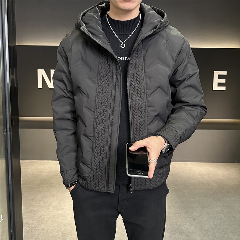 男士连帽轻薄灰鸭绒潮牌羽绒服外套上衣YR199P175,男装羽绒服,电商B226