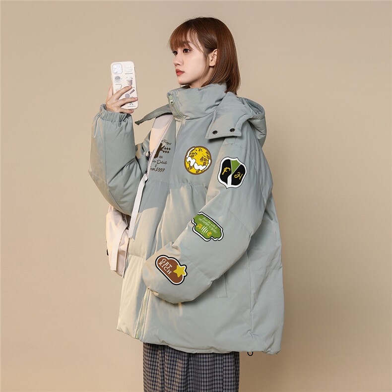 中性22冬季新款INS时尚潮流炸街保暖连帽棉衣MY221P115控158,男装棉衣,A247A