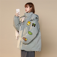 中性22冬季新款INS时尚潮流炸街保暖连帽棉衣MY221P115控158，男装棉衣，A247A