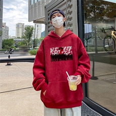 23/秋季360G麂皮绒印花宽松休闲连帽卫衣JWY3272P50控69，男装卫衣，电商B370