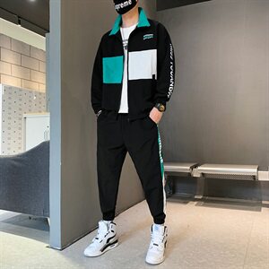 春秋装夹克外套休闲运动套装韩版潮流帅气男装搭配一套DS871TP75图片