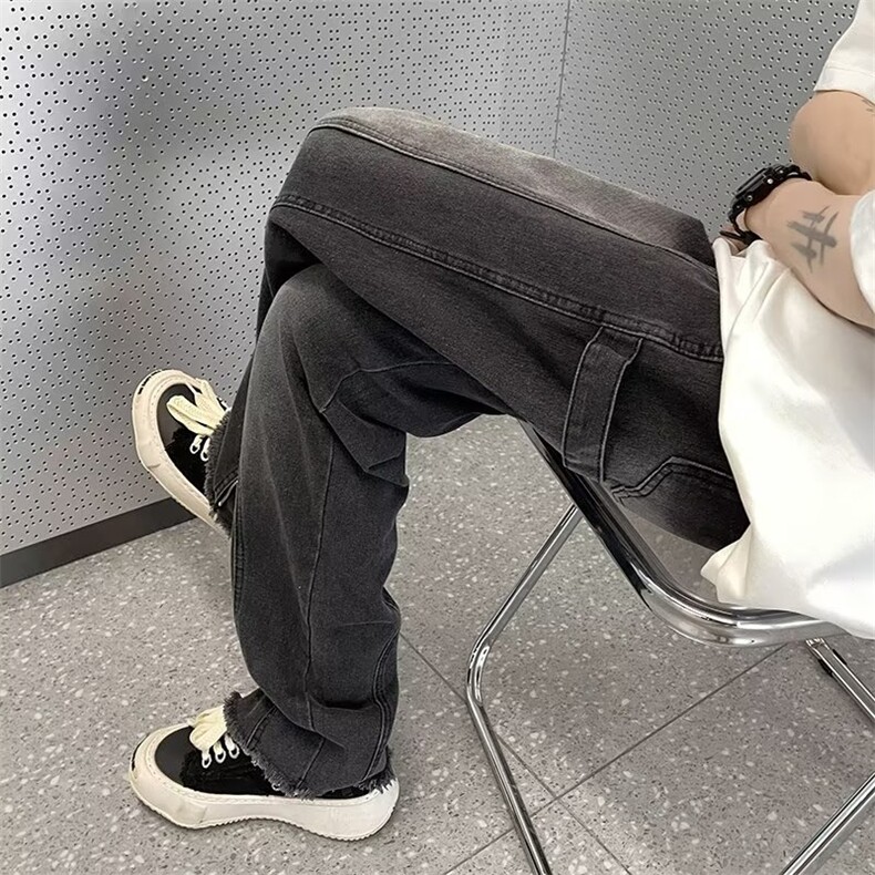 青春流行ins男直筒水洗牛仔裤P48,男装牛仔裤,星座1116-2