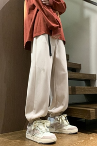 港风秋冬长裤宽松休闲扣带松紧腰束脚卫裤K23303-P40控58图片