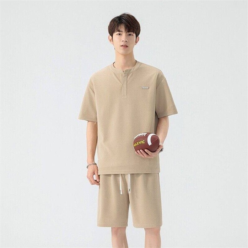 TZ25315-特P60夏季休闲T恤短裤男两件套,男装牛仔裤,电商D310B