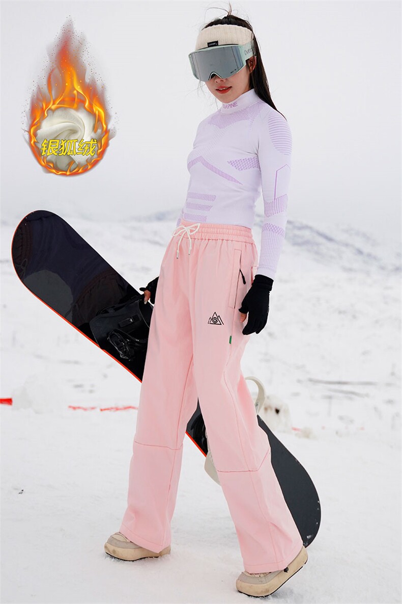 冬季新款登山裤加厚保暖银狐绒户外男滑雪裤K1076J加绒-P80控128,男装棉衣,电商A001