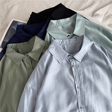 现货！天丝高品质纯色超舒服衬衫百搭简约感轻薄-LK80065-特批30，男装衬衫，电商A061