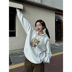 潮刺绣美式复古连帽卫衣女秋季2026新款宽松慵懒风over，男装卫衣，星座218-1（原230）