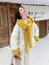 现货主推~冬新款加厚针织披肩羽绒服短外套2B237-6170-P295-K428，女装羽绒服，2B237