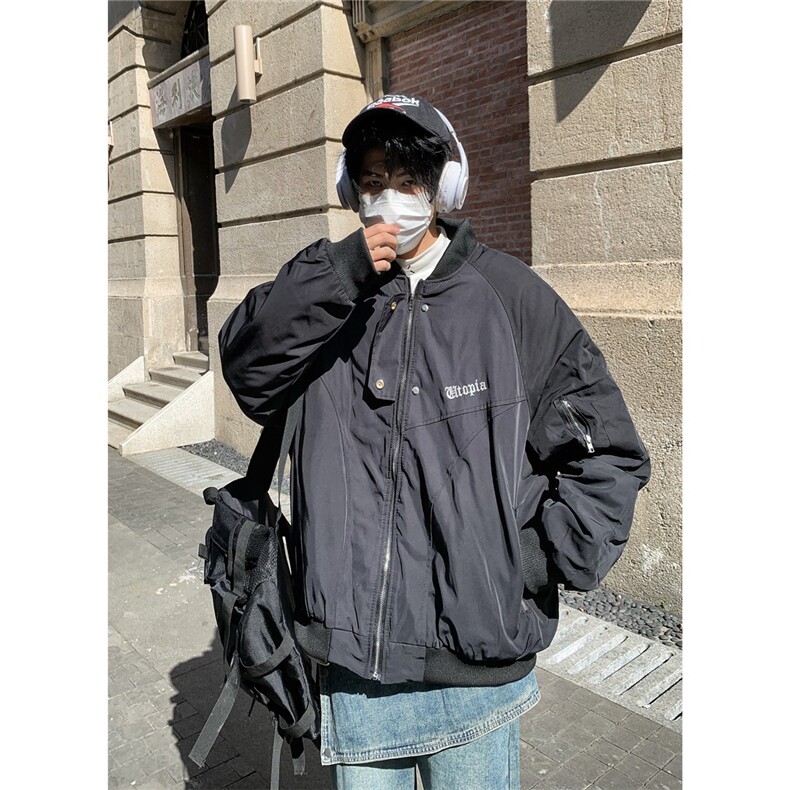 美式飞行员夹克棒球服男春秋设计感小众潮牌外套JK8023-P45图片