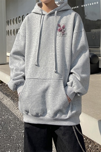 已注册/华棉春秋外景情侣休闲宽松连帽卫衣男WY00724/P45加绒P50图片