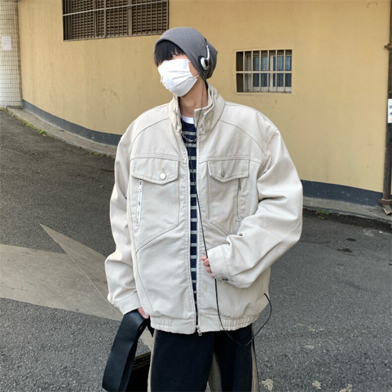 得物二开外套男款春潮牌宽松夹克痞帅机车JK1183-P118,男装夹克,星座1103-3