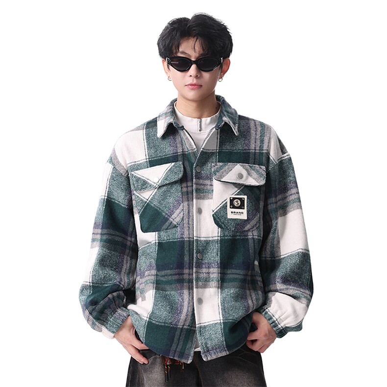 夹克男秋冬季新款港风宽松加厚泥料外套上衣JK712-P68，男装夹克，星座214-3