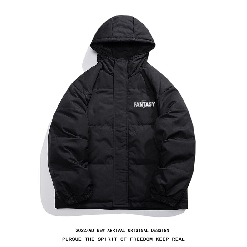 白鸭绒白底22冬季新款字母印花加厚连帽羽绒服YR176P195控258,男装羽绒服,电商A247-1