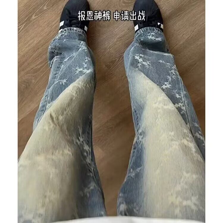 微弹直筒长裤提花男款潮水洗牛仔裤513ACK2625P40,男装牛仔裤,星座513A