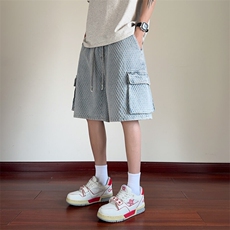 ！2025夏季新款男士工装牛仔短裤潮牌百搭五分裤DK335特P45，男装牛仔裤，电商B220