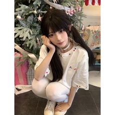 BK910CC-特P28彩虹刺绣重磅短袖T恤男女，男装T恤，星座1007（原301D）