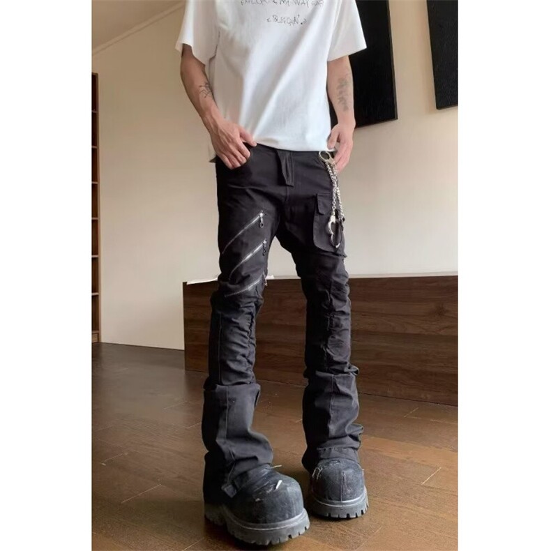 牛仔裤男2026春季新款弹力拉链男士休闲长裤潮牌百搭修身小脚男裤,男装牛仔裤,星座601-1