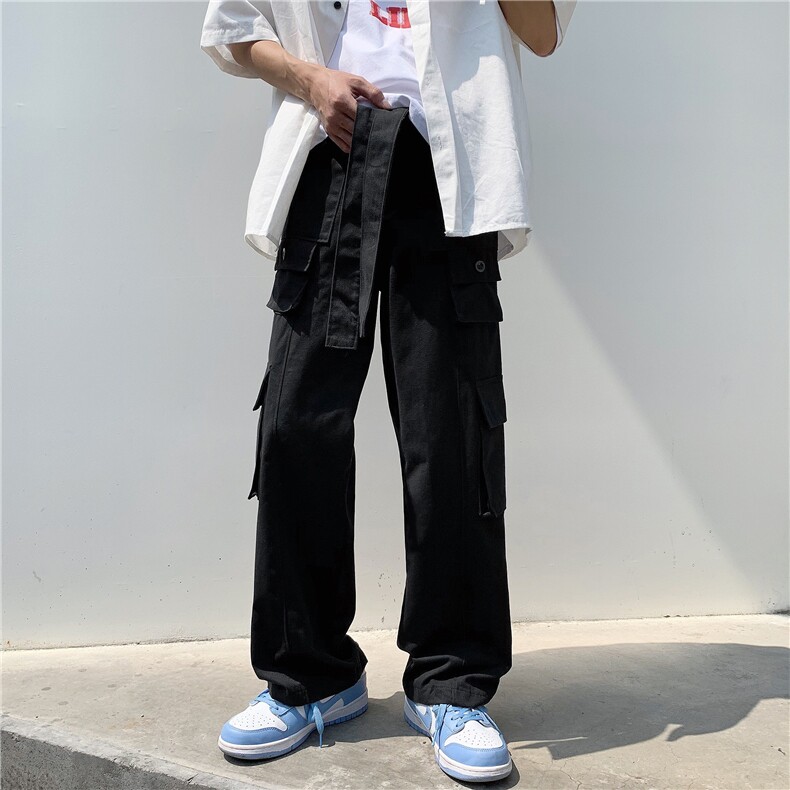 休闲裤男个性多口袋宽松显瘦工装裤K0310-P48,男装休闲裤,星座308B-1